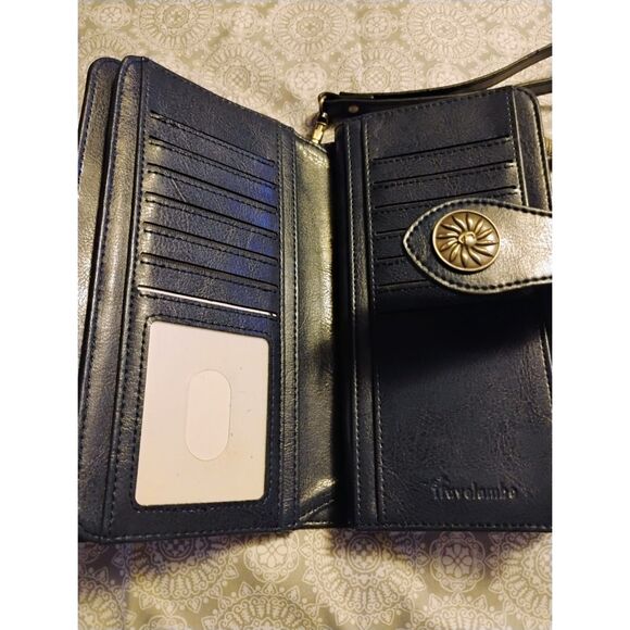 Travelambo Wallets Women RFID Large Capacity Leather Clutch Wallet Multi Card - Picture 4 of 6